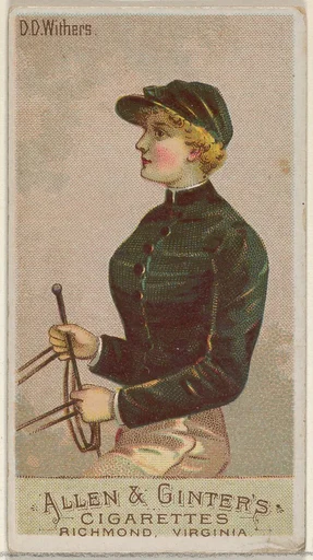 D.D. Withers, from the Racing Colors of the World series (N22a) for Allen & Ginter Cigarettes