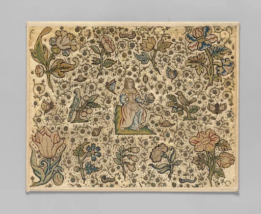 A lady in a garden