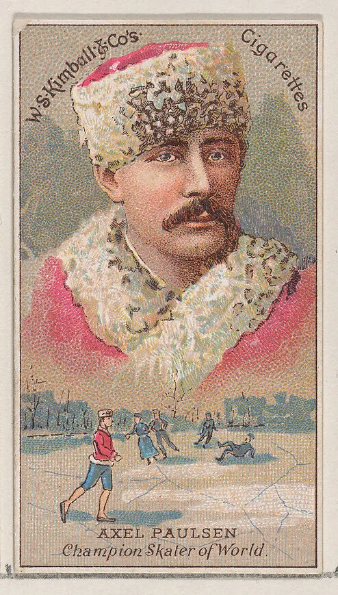 Axel Paulsen, Champion Skater of the World, from the Champions of Games and Sports series (N184, Type 1) issued by W.S. Kimball & Co. — W.S. Kimball & Co.