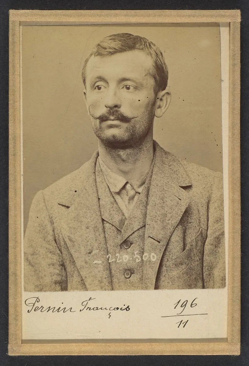 Pernin. François. 34 ans, né le 11/1/60 au Creuzot (Saône-et-Loire). Forgeron. Anarchiste. 2/7/94. — Alphonse Bertillon