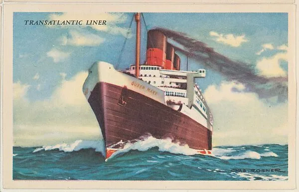 Transatlantic Liner, bakery card from the Speed Pictures series (D39-8), issued by Bell Bakeries, Inc. — Bell Bakeries, Inc.