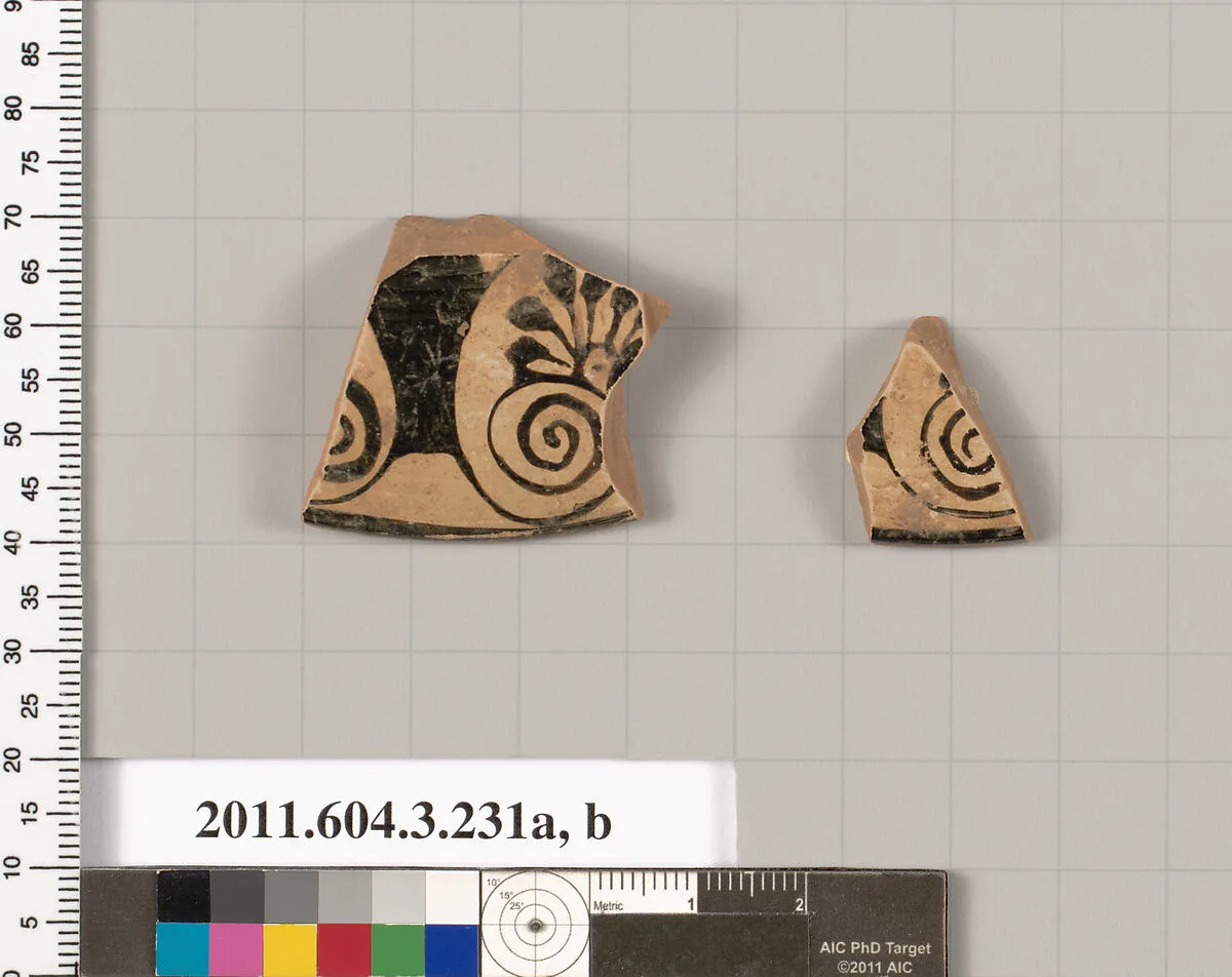 Terracotta fragments of a neck-amphora of Nicosthenic shape (jar)? — Unknown