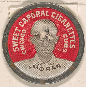 Moran, Chicago Cubs (red), from the Domino Discs series (PX7), issued by Kinney Brothers — Kinney Brothers Tobacco Company