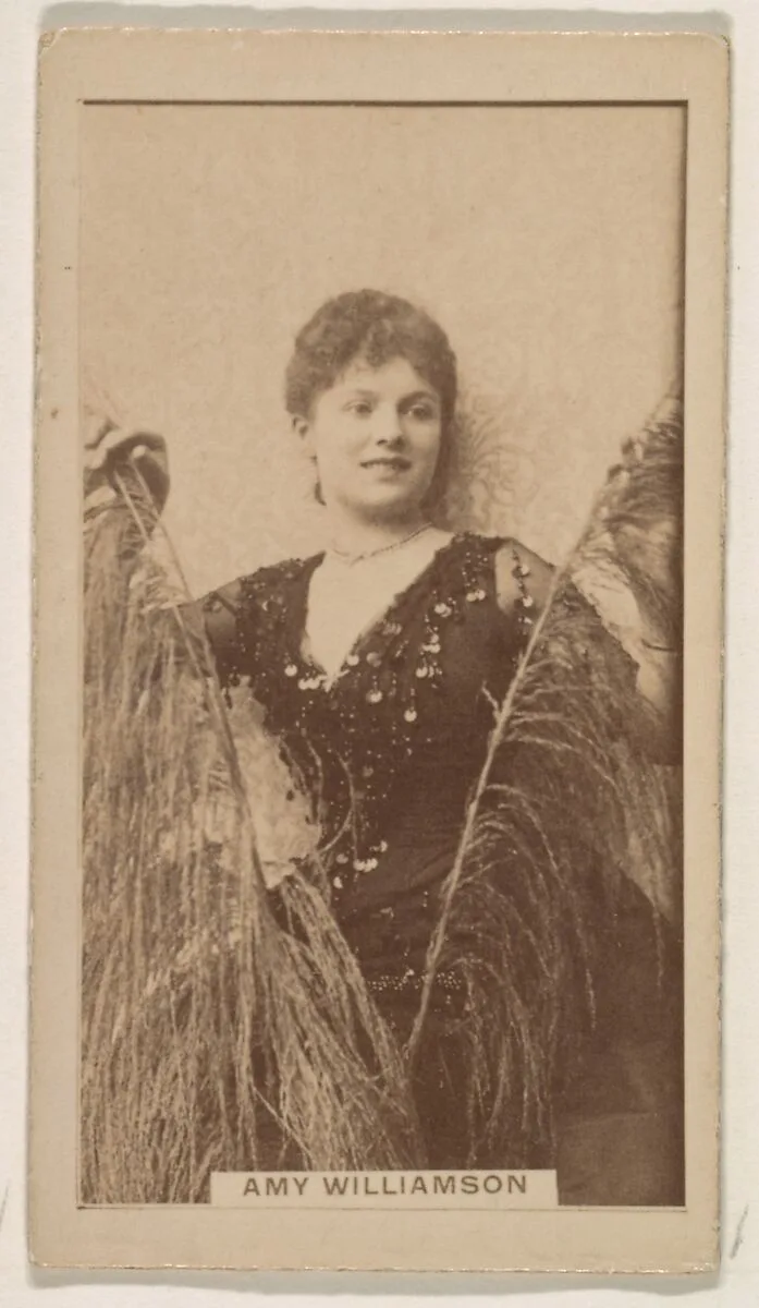 Amy Williamson, from the Actresses series (N245) issued by Kinney Brothers to promote Sweet Caporal Cigarettes — Kinney Brothers Tobacco Company