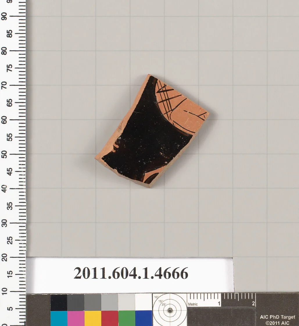 Terracotta fragment of a kylix (drinking cup) — Unknown