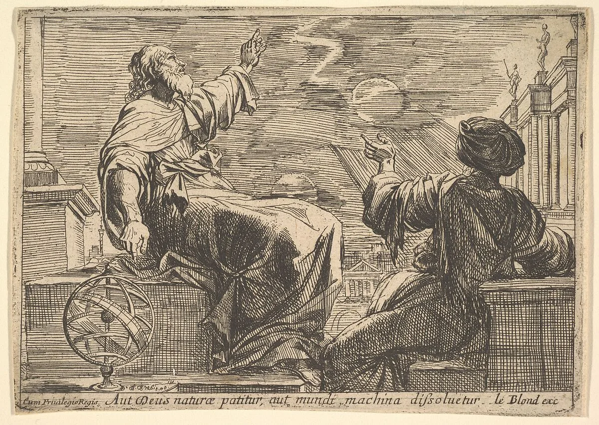 Two Philosophers Watching an Eclipse — Pierre Brebiette