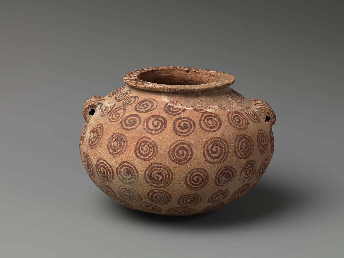 Decorated ware jar with spiral design — Unknown