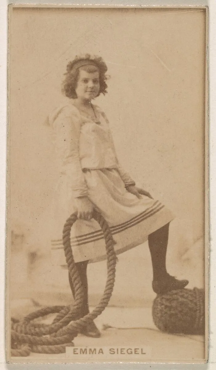 Emma Siegel, from the Actresses series (N245) issued by Kinney Brothers to promote Sweet Caporal Cigarettes — Kinney Brothers Tobacco Company
