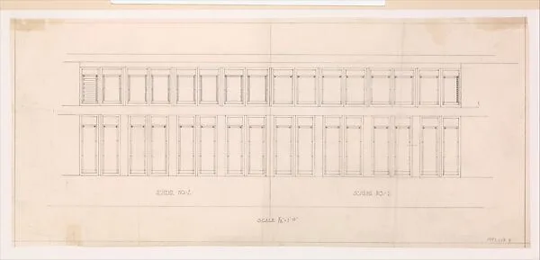 Francis W. Little House: Schemes 1 and 2 for the Bay and Clerestory Windows of the Living Room — Frank Lloyd Wright