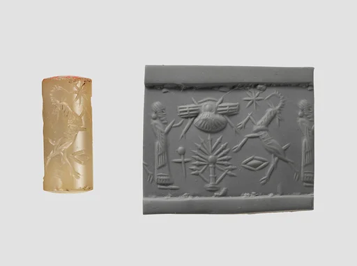 Cylinder seal with cultic scene