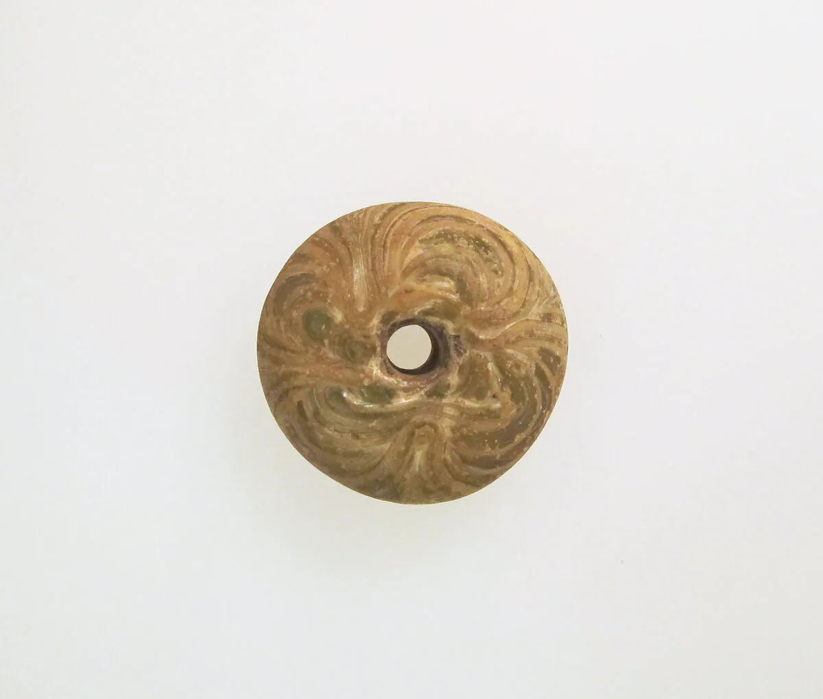 Glass spindle whorl — Unknown