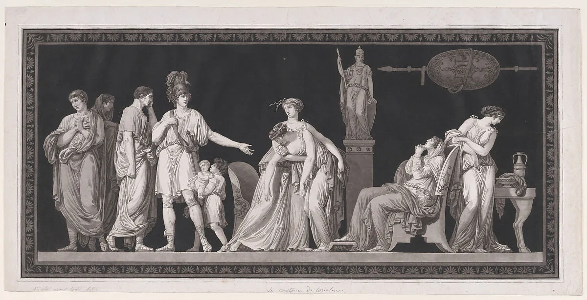 The Constancy of Coriolanus — Jean François Janinet|Jean Guillaume Moitte