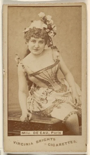 Mlle. de Eau, Paris, from the Actors and Actresses series (N45, Type 1) for Virginia Brights Cigarettes