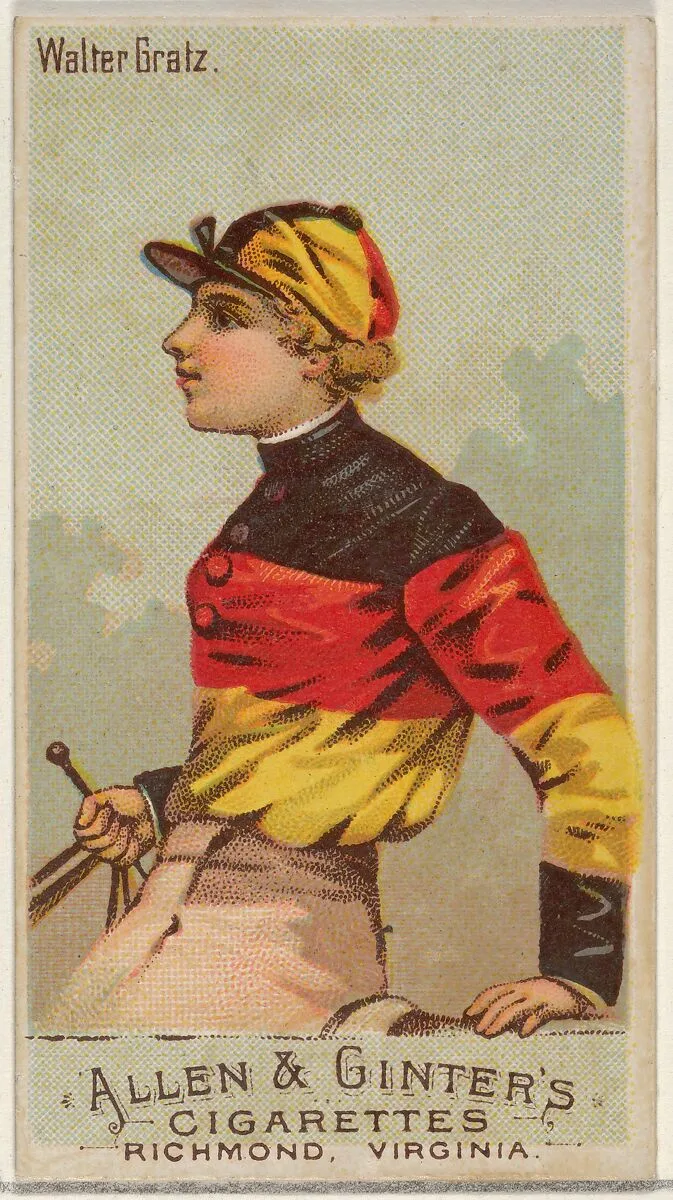 Walter Gratz, from the Racing Colors of the World series (N22a) for Allen & Ginter Cigarettes — Allen & Ginter
