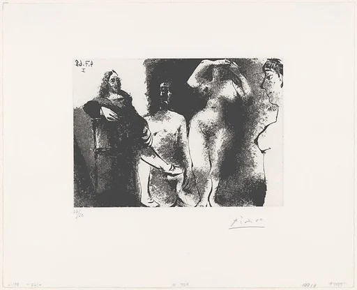 Rembrandtesque Man Seated with Girls, from 347 Suite