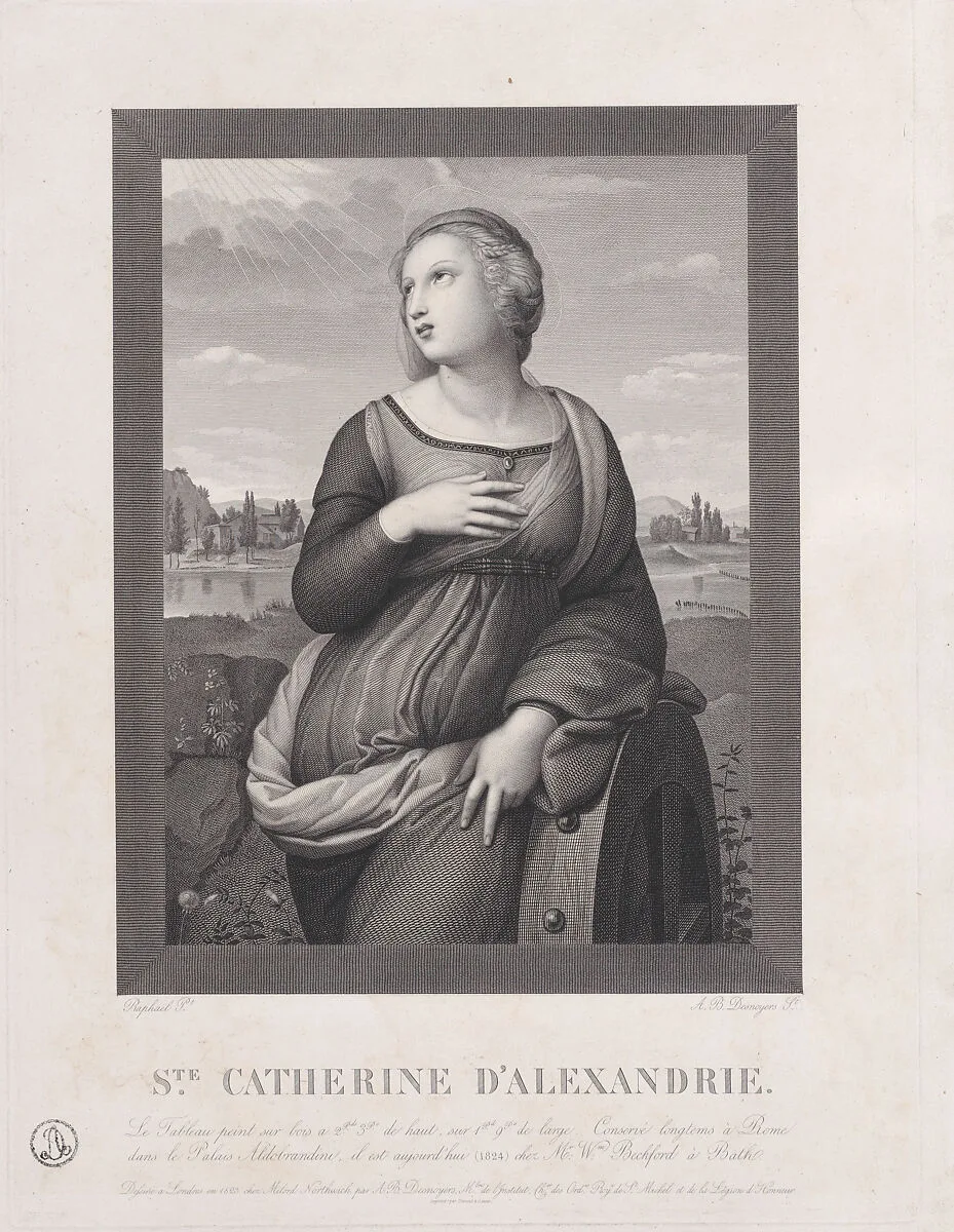 Saint Catherine of Alexandria — Raphael (Raffaello Sanzio or Santi)|Durand et Sauvé|Auguste Gaspard Louis Boucher Desnoyers