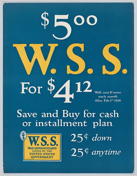 $5.00 W.S.S. for $4.12 — Anonymous, American, 20th century