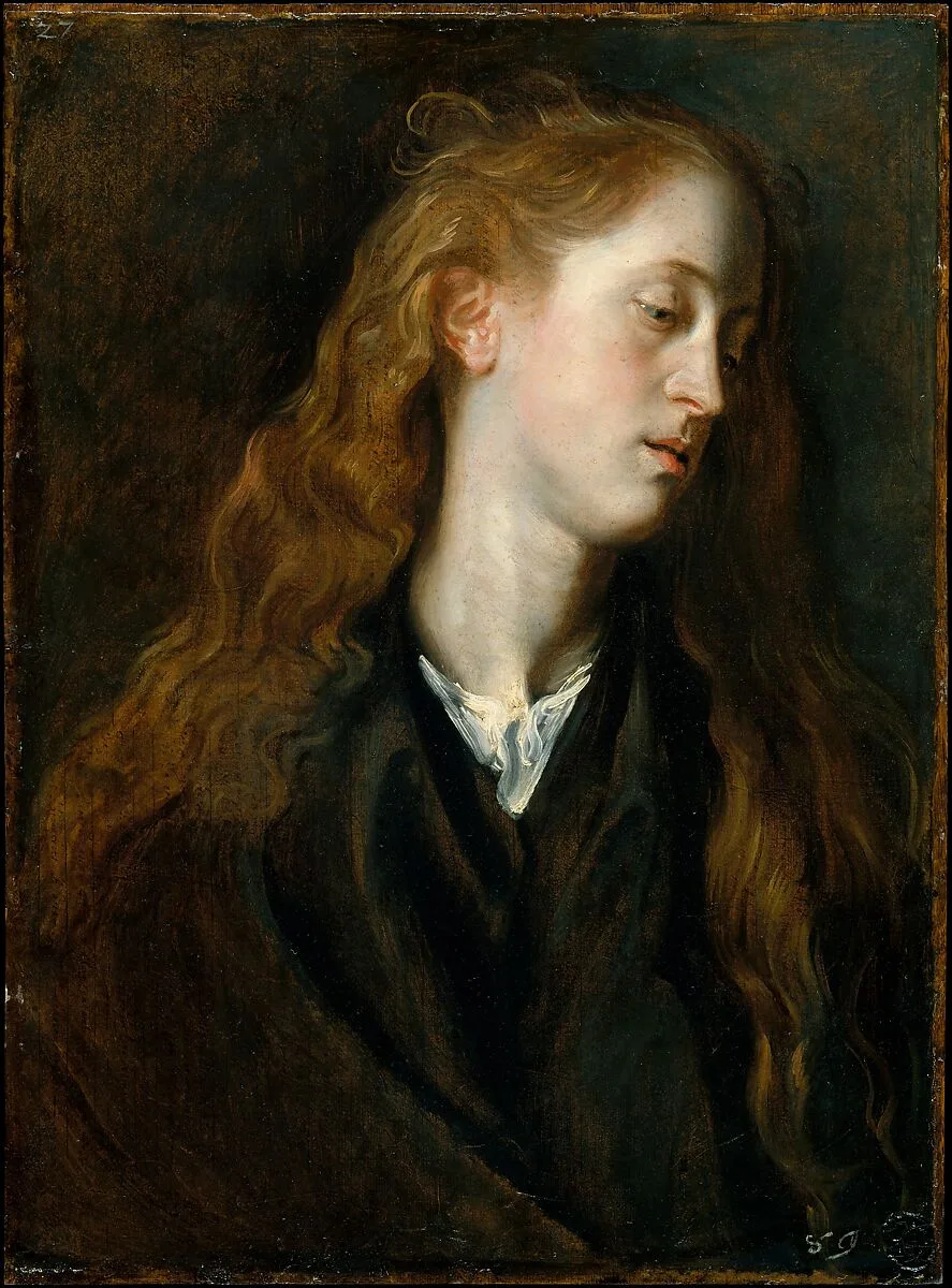 Study Head of a Young Woman — Anthony van Dyck