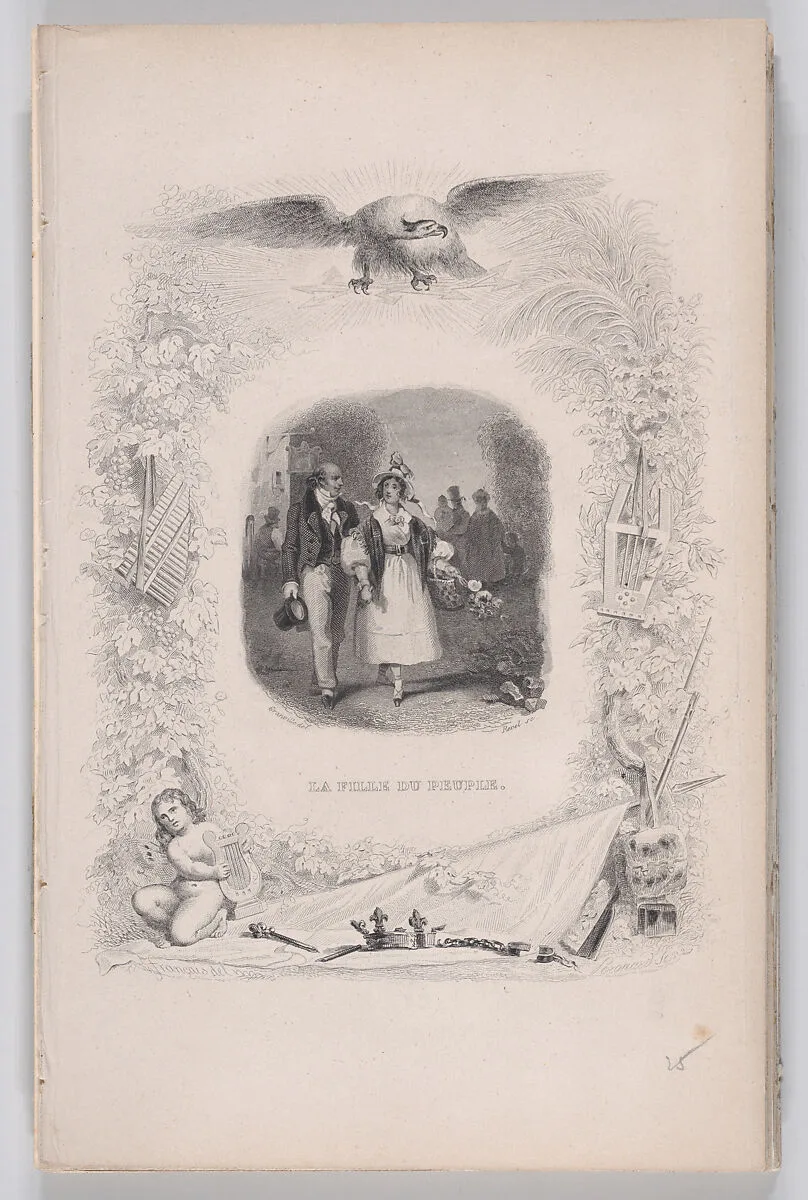"Daughter of the People" from The Songs of Béranger — J. J. Grandville|Fournier & Perrotin|Pierre Jean de Béranger|Melchior Péronard|François-Louis Français|Revel