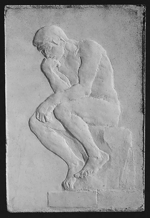 Positive and negative molds of a relief after Rodin's Thinker — Victor Peter