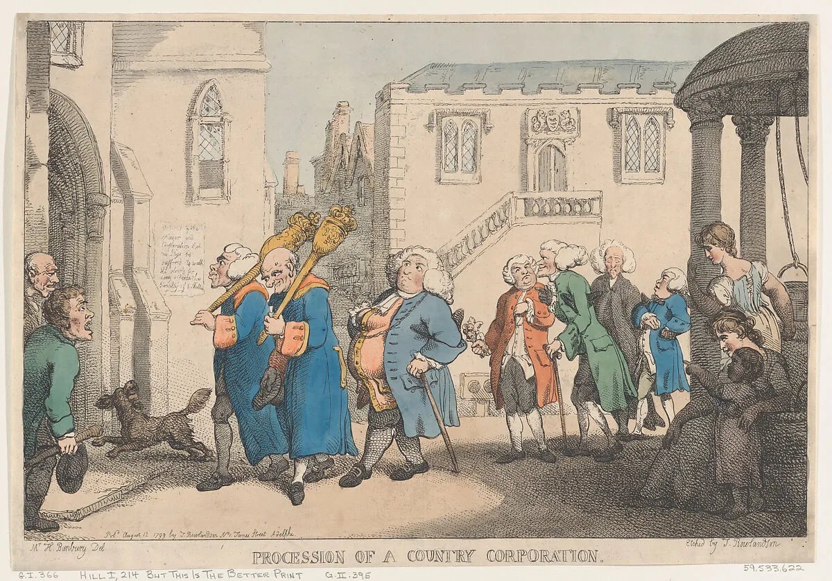 Procession of a Country Corporation — Henry William Bunbury|Thomas Rowlandson|Thomas Rowlandson