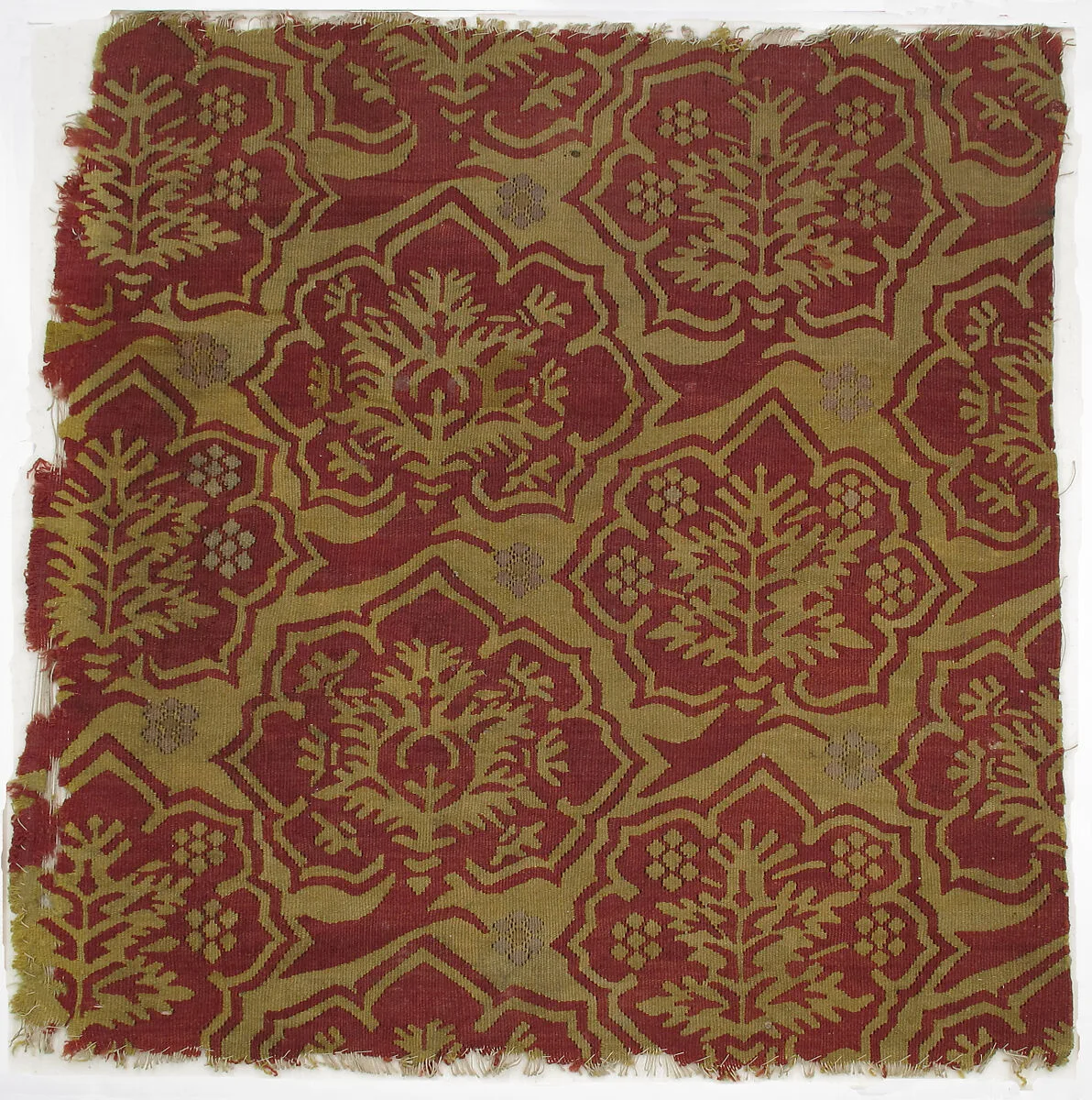 Fragment with a Simulated Silk Textile Pattern — Unknown