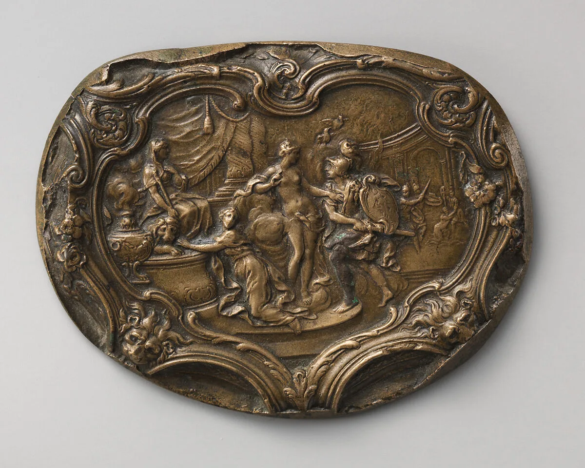 Maiden seeking refuge at a shrine of Cybele — Unknown
