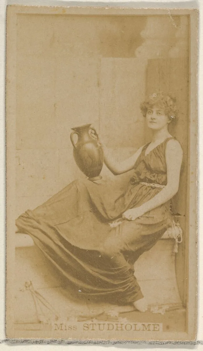 Miss Marie Studholme, from the Actors and Actresses series (N45, Type 8) for Virginia Brights Cigarettes — Allen & Ginter