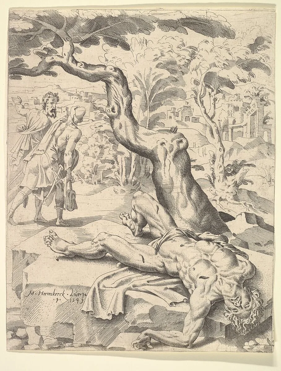 The Parable of the Good Samaritan — Maarten van Heemskerck|Dirck Volckertsz Coornhert