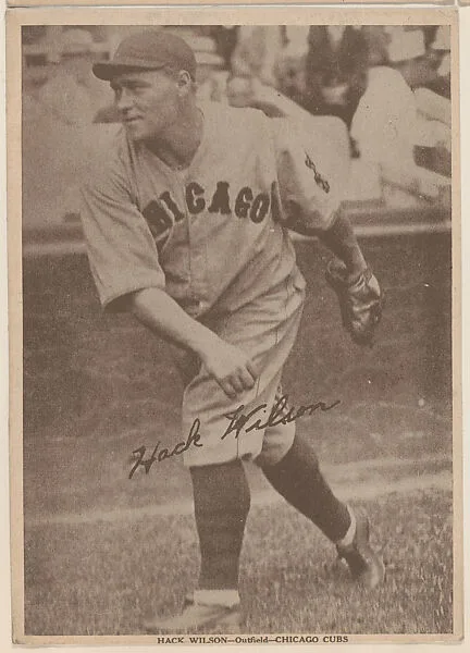 Hack Wilson, Outfield, Chicago Cubs, Baseball trade card (W554) — Unknown