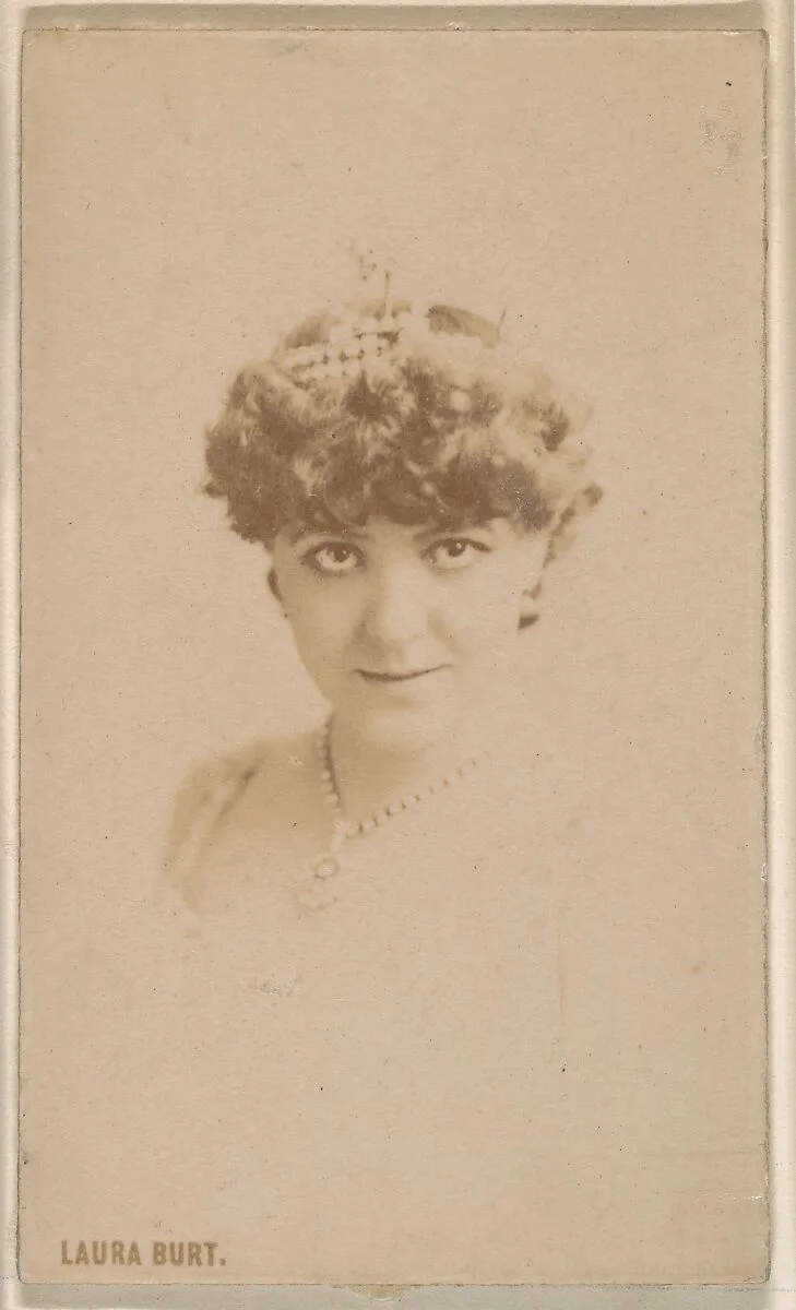 Laura Burt, from the Actresses series (N246), Type 1, issued by Kinney Brothers to promote Sporting Extra Cigarettes — Kinney Brothers Tobacco Company