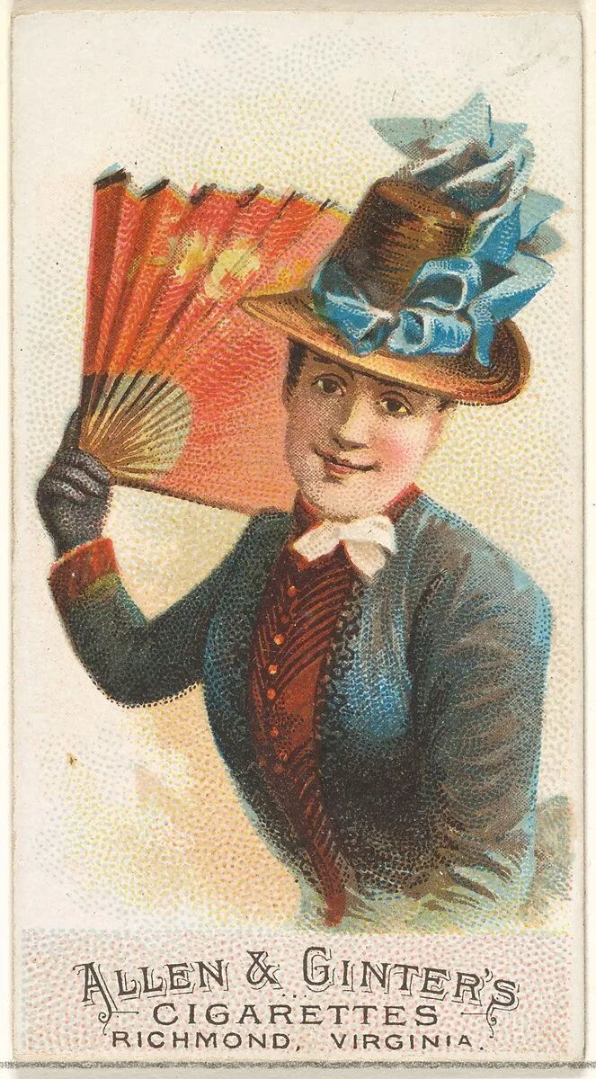 Plate 3, from the Fans of the Period series (N7) for Allen & Ginter Cigarettes Brands — Allen & Ginter|Schumacher & Ettlinger