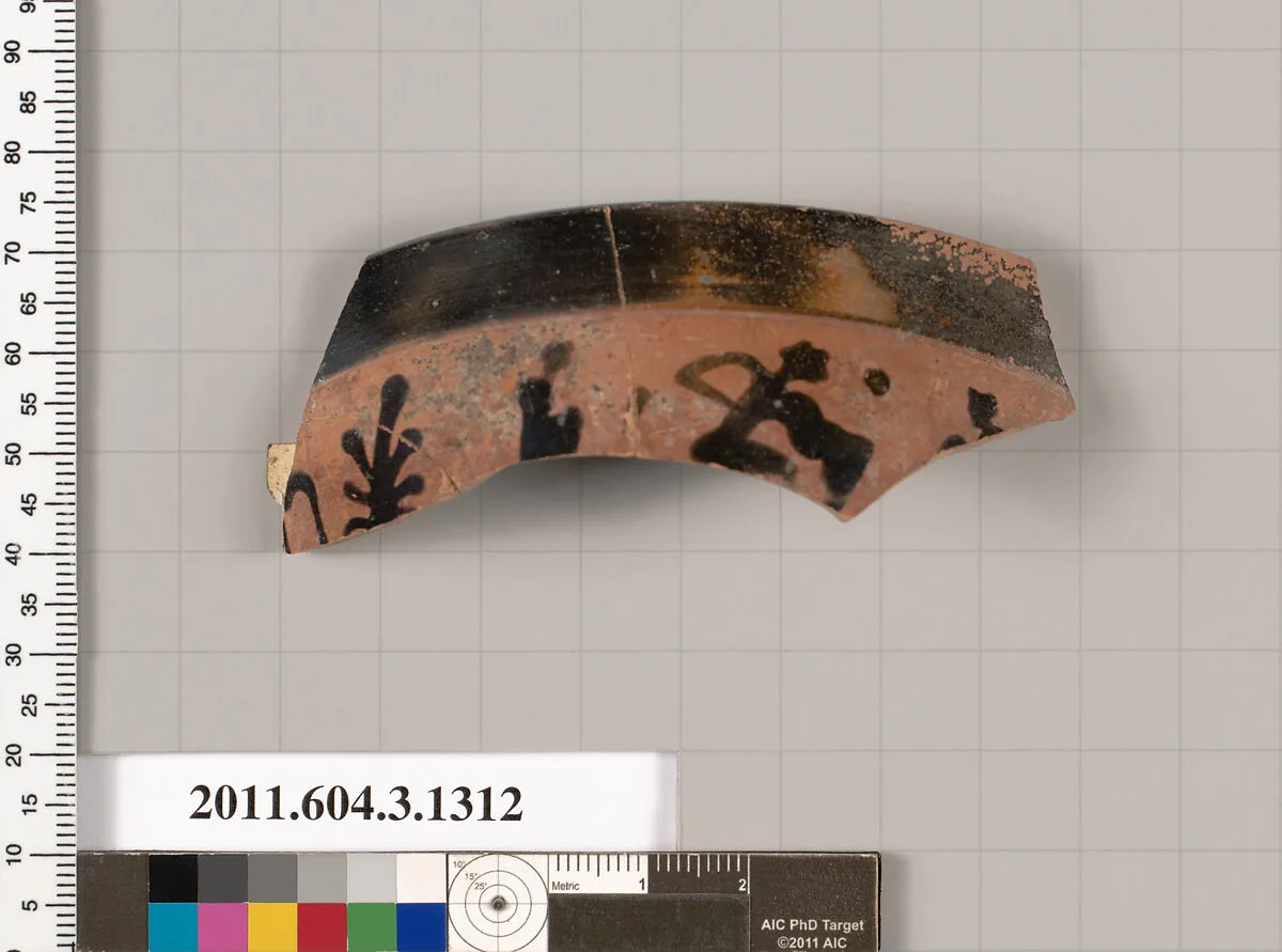Terracotta rim fragment of a skyphos (deep drinking cup) — Unknown