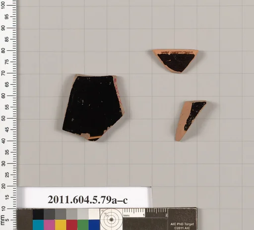 Terracotta fragments of kylikes (drinking cups)