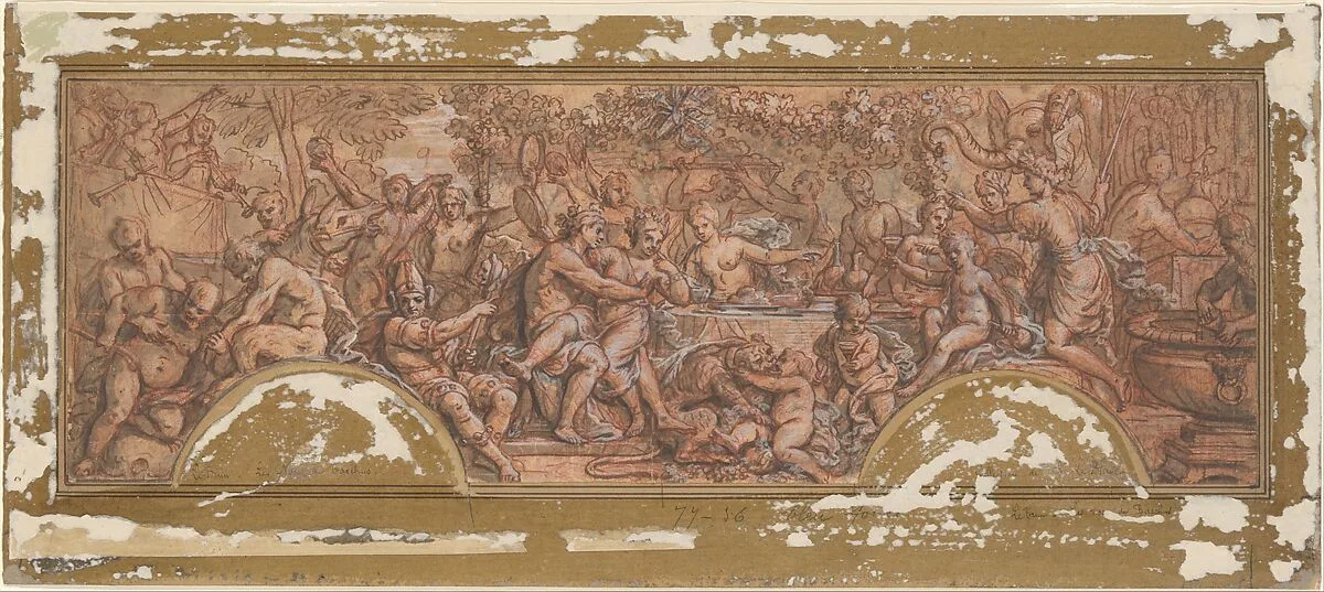 The Wedding Feast of Bacchus and Ariadne — Guy Louis Vernansal the Elder|Charles Le Brun