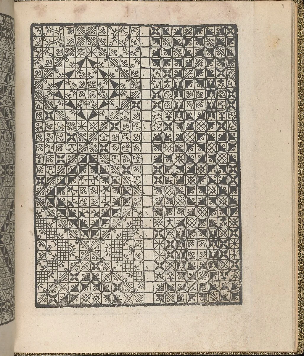 Giardineto novo di punti tagliati et gropposi per exercitio & ornamento delle donne (Venice 1554), page 9 (verso) — Lloyd, Wallis & Lloyd|Matteo Pagano