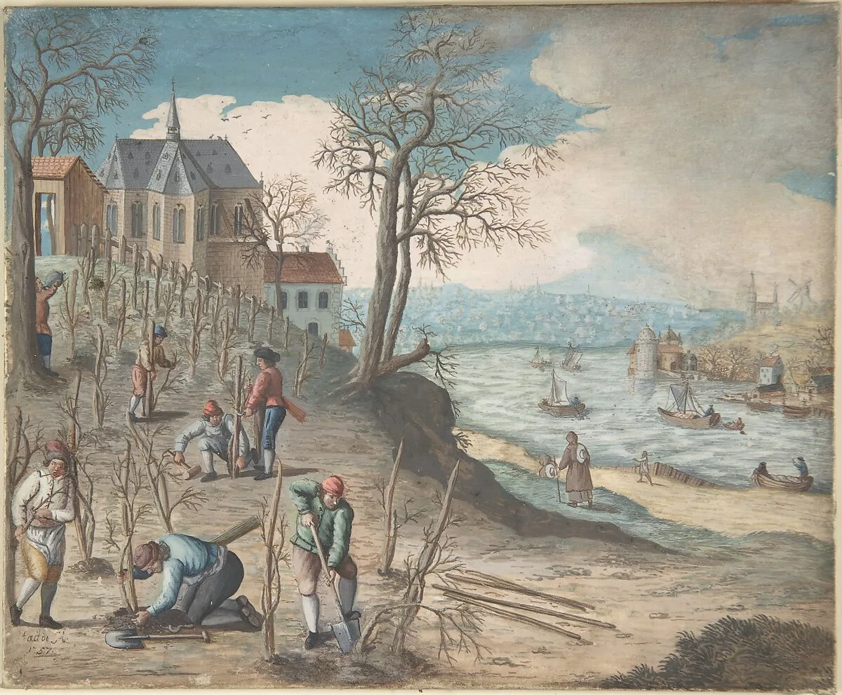 Planting Trees — Anonymous, Netherlandish, 16th century|Anonymous, Flemish, 18th century