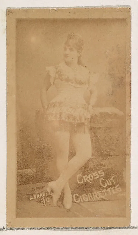 Card Number 90, Larkelle, from the Actors and Actresses series (N145-1) issued by Duke Sons & Co. to promote Cross Cut Cigarettes — W. Duke, Sons & Co.
