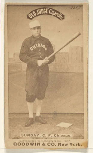 Sunday, Center Field, Chicago, from the Old Judge series (N172) for Old Judge Cigarettes