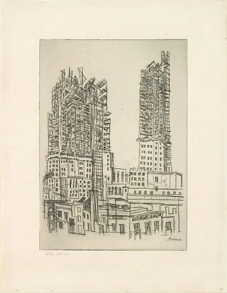 Skyscrapers in Construction No. 1 — John Marin|Alfred Stieglitz