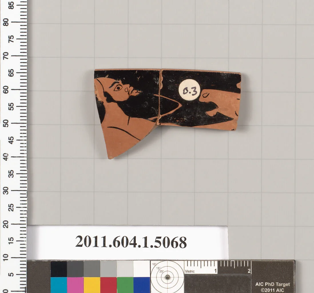Terracotta rim fragment of a kylix (drinking cup) — Unknown