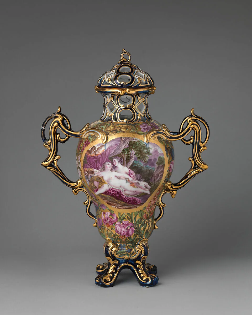 Perfume vase (one of a pair) — Chelsea Porcelain Manufactory