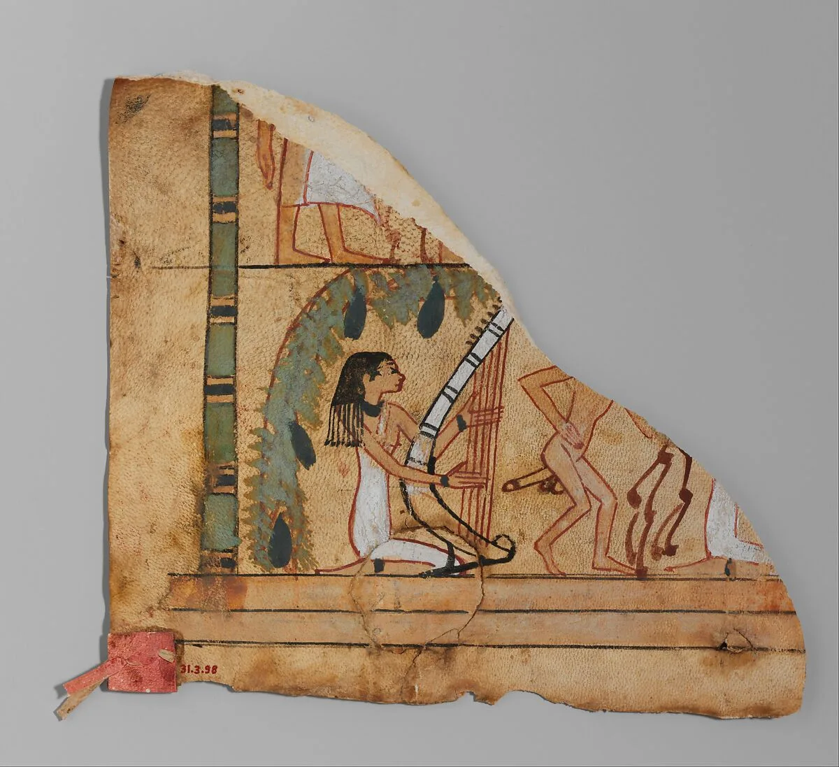 Fragment of a Leather Hanging(?) with an Erotic Scene — Unknown