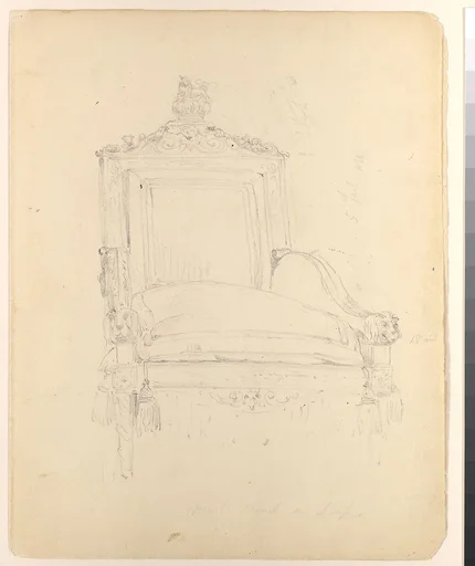 Study of the Throne in the House of Lords (Study for Portrait of Queen Victoria)