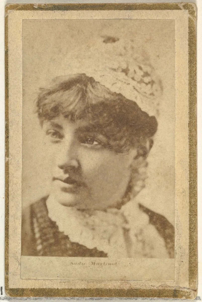 Sadie Martinot, from the Actresses and Celebrities series (N60, Type 2) promoting Little Beauties Cigarettes for Allen & Ginter brand tobacco products — Allen & Ginter