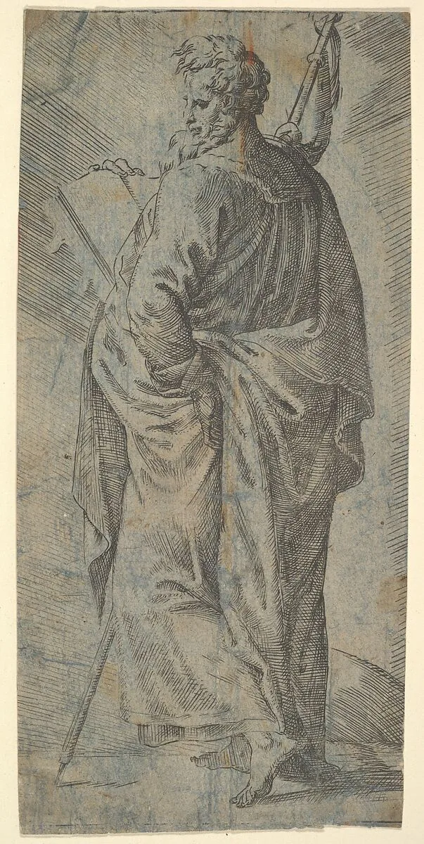 Male Saint — Anonymous, Italian, 16th century|Parmigianino (Girolamo Francesco Maria Mazzola)