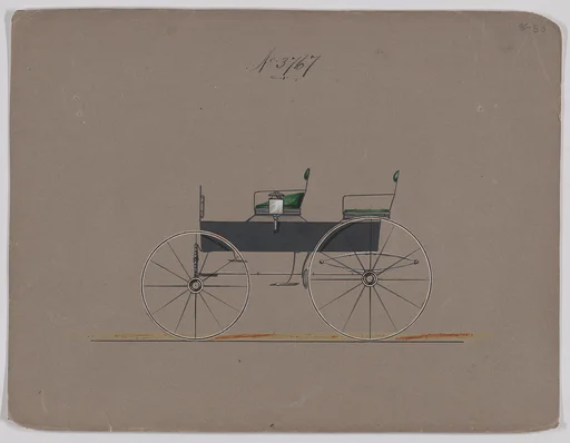 Design for 4 seat Phaeton, no top, no. 3767
