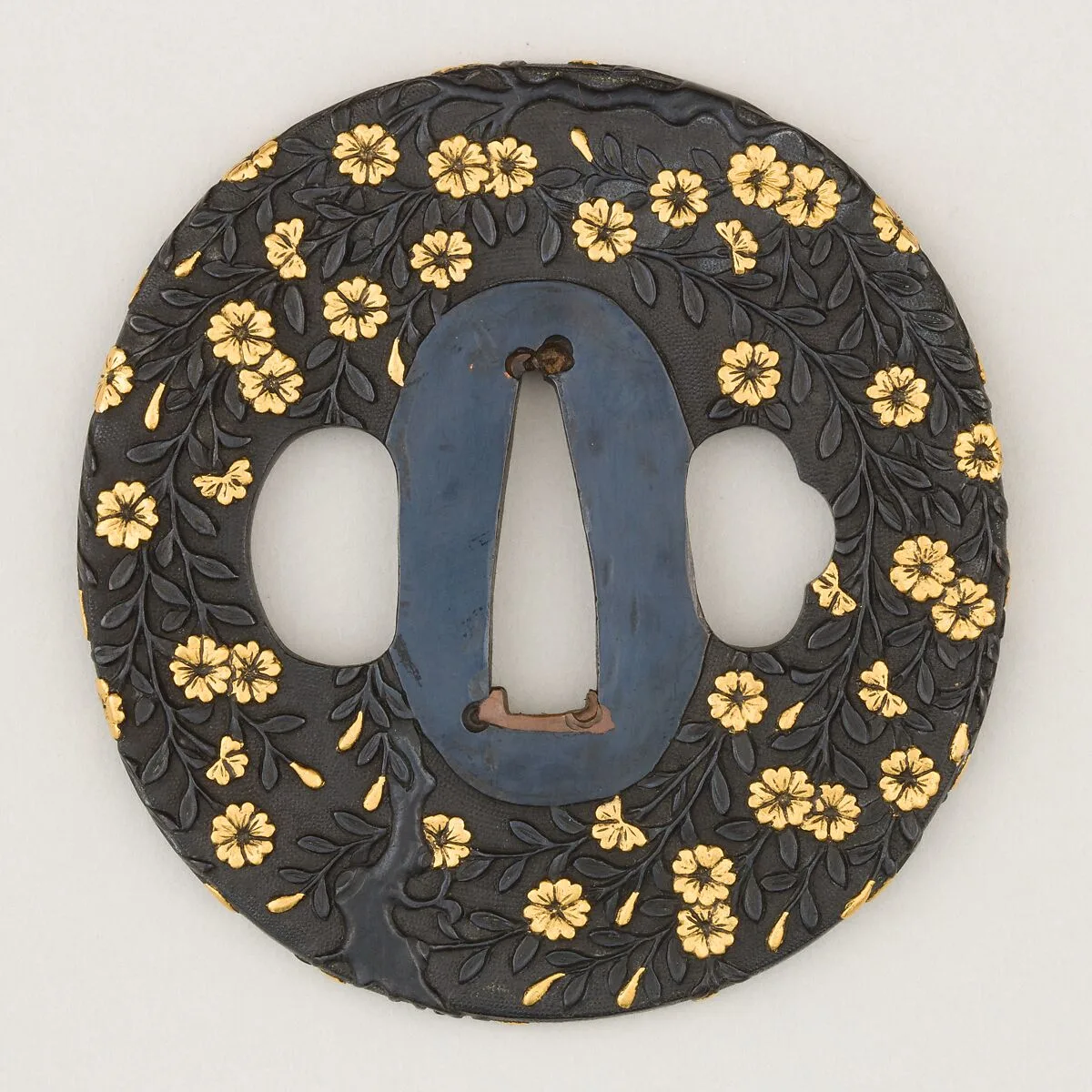 Sword guard (<i>Tsuba</i>) With Cherry Blossom Motif (桜図鐔) — Unknown