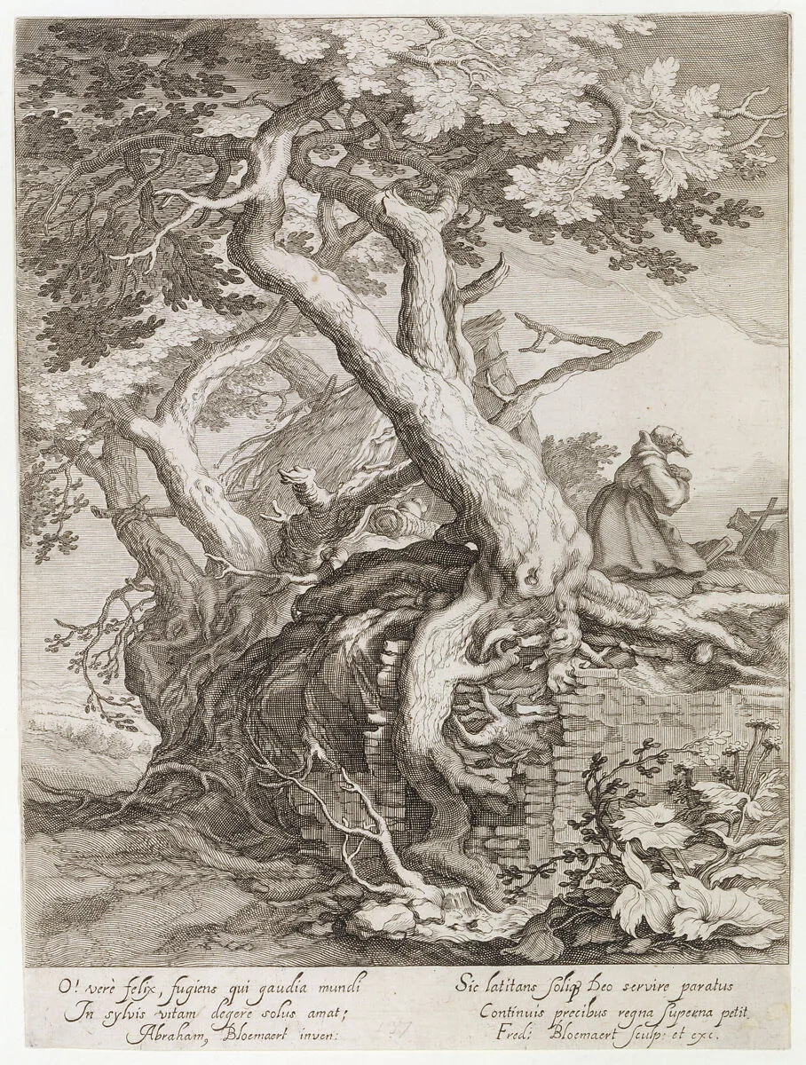 Landscape with a Hermit Praying — Frederick Bloemaert|Abraham Bloemaert