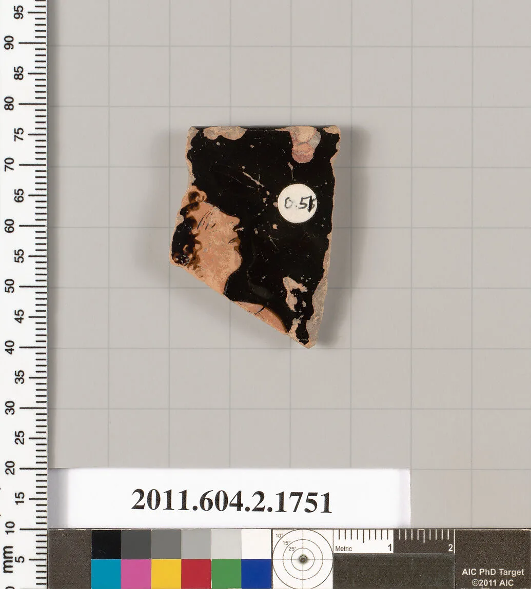 Terracotta rim fragment of a skyphos (deep drinking cup) — Unknown